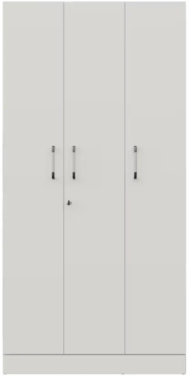 Wakefit Twill Engineered Wood 3 Door Wardrobe | Frosty White Finish | Spacious Storage with Hanging Space | Knock Down Design 2